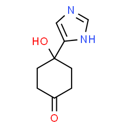 Cyclohexanone,4-hydroxy-4-(1H-imidazol-4-yl)- (9CI) structure