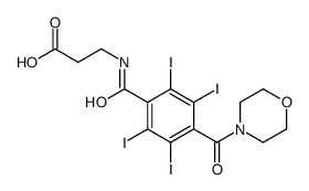 3-[[2,3,5,6-tetraiodo-4-(morpholine-4-carbonyl)benzoyl]amino]propanoic acid Structure