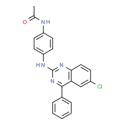 N-{4-[(6-chloro-4-phenylquinazolin-2-yl)amino]phenyl}acetamide structure