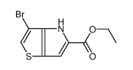 3-溴-4H-噻吩并[3,2-b]吡咯-5-羧酸乙酯结构式