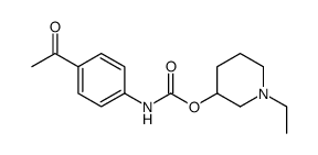 N-(p-Acetylphenyl)carbamic acid 1-ethyl-3-piperidinyl ester结构式