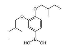 3,4-双(2-甲基丁氧基)苯硼酸结构式