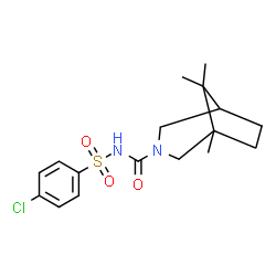 3-Azabicyclo[3.2.1]octane-3-carboxamide, N-[(4-chlorophenyl)sulfonyl]-1,8,8-trimethyl-结构式