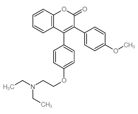 4-[4-(2-diethylaminoethoxy)phenyl]-3-(4-methoxyphenyl)chromen-2-one Structure