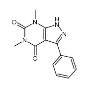 1,7-Dihydro-5,7-dimethyl-3-phenyl-4H-pyrazolo[3,4-d]pyrimidin-4,6(5H)-dion Structure