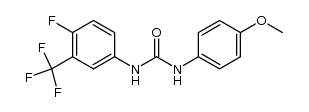 1-(4-fluoro-3-(trifluoromethyl)phenyl)-3-(4-methoxyphenyl)urea结构式