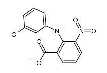 N-(3-chlorophenyl)-3-nitroanthranilic acid结构式