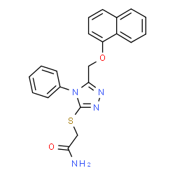 2-((5-[(1-NAPHTHYLOXY)METHYL]-4-PHENYL-4H-1,2,4-TRIAZOL-3-YL)SULFANYL)ACETAMIDE结构式