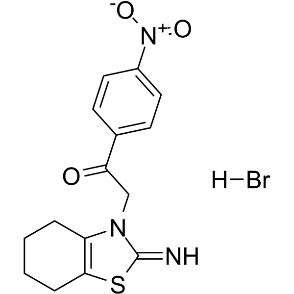 2-Amino-3-[2-(4-nitrophenyl)-2-oxoethyl]-4,5,6,7-tetrahydro-1,3-benzothiazol-3-ium bromide Structure
