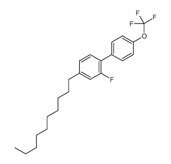 4-decyl-2-fluoro-1-[4-(trifluoromethoxy)phenyl]benzene结构式