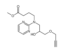 methyl 4-[(2-hydroxy-3-prop-2-ynoxypropyl)-pyrimidin-2-ylamino]butanoate结构式