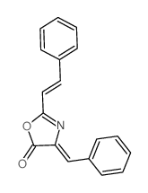 5(4H)-Oxazolone, 2-(2-phenylethenyl)-4-(phenylmethylene)-结构式
