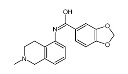 N-(2-methyl-3,4-dihydro-1H-isoquinolin-5-yl)-1,3-benzodioxole-5-carboxamide结构式