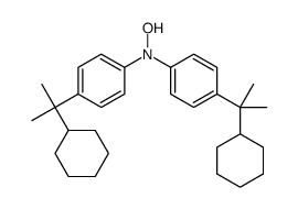 N,N-bis[4-(2-cyclohexylpropan-2-yl)phenyl]hydroxylamine结构式