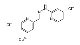 copper,N-[(E)-pyridin-2-ylmethylideneamino]pyridin-2-amine,dichloride Structure