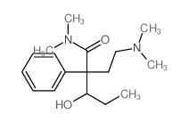 2-(2-dimethylaminoethyl)-3-hydroxy-N,N-dimethyl-2-phenyl-pentanamide structure