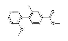(2-Methyl-2'-methoxy-[1,1'-biphenyl]-4-yl)carboxylic acid methyl ester Structure