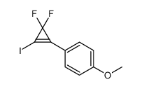 1-(3,3-difluoro-2-iodocyclopropen-1-yl)-4-methoxybenzene结构式