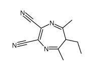 2,3-dicyano-6-ethyl-5,7-dimethyl-6H-1,4-diazepine结构式