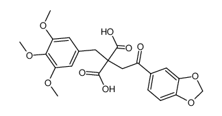 (2-benzo[1,3]dioxol-5-yl-2-oxo-ethyl)-(3,4,5-trimethoxy-benzyl)-malonic acid Structure