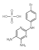 N2-(4-bromophenyl)pyrimidine-2,4,5-triamine; sulfuric acid Structure