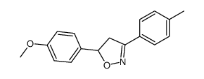 5-(4-methoxyphenyl)-3-(4-methylphenyl)-4,5-dihydro-1,2-oxazole结构式