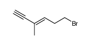 6-bromo-3-methyl-hex-3-en-1-yne结构式