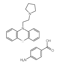4-aminobenzoic acid; 10-(2-pyrrolidin-1-ylethyl)phenothiazine结构式