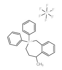 5-methyl-2,2-diphenyl-2,3,4,5-tetrahydro-1H-2-benzophosphepinium hexafluorophosphate结构式