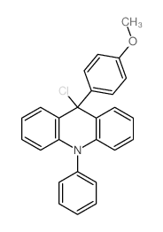 Acridine,9-chloro-9,10-dihydro-9-(4-methoxyphenyl)-10-phenyl- Structure