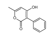 4-hydroxy-6-methyl-3-phenylpyran-2-one Structure