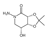 5-deoxy-5-hydrazino-2,3-O-isopropylidene-D-ribono-1,5-lactam结构式
