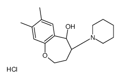 (4S,5S)-7,8-dimethyl-4-piperidin-1-ium-1-yl-2,3,4,5-tetrahydro-1-benzoxepin-5-ol,chloride Structure