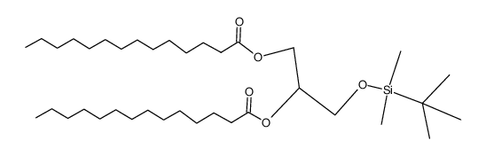 Tetradecanoic acid 2-(tert-butyl-dimethyl-silanyloxy)-1-tetradecanoyloxymethyl-ethyl ester Structure