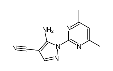 5-amino-1-(4,6-dimethylpyrimidin-2-yl)pyrazole-4-carbonitrile Structure