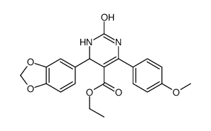 ethyl 4-(1,3-benzodioxol-5-yl)-6-(4-methoxyphenyl)-2-oxo-3,4-dihydro-1H-pyrimidine-5-carboxylate Structure