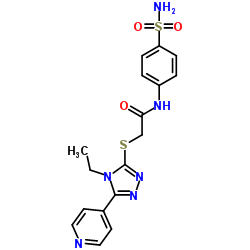 2-{[4-Ethyl-5-(4-pyridinyl)-4H-1,2,4-triazol-3-yl]sulfanyl}-N-(4-sulfamoylphenyl)acetamide结构式