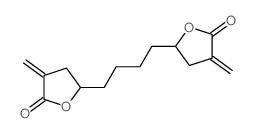 3-methylidene-5-[4-(4-methylidene-5-oxo-oxolan-2-yl)butyl]oxolan-2-one Structure