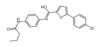 N-[4-(butanoylamino)phenyl]-5-(4-chlorophenyl)furan-2-carboxamide结构式