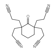 3-[1,3,3-tris(2-cyanoethyl)-2-oxo-cyclohexyl]propanenitrile structure