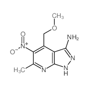 5-(methoxymethyl)-3-methyl-4-nitro-2,8,9-triazabicyclo[4.3.0]nona-2,4,6,9-tetraen-7-amine Structure