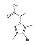 2-(4-Bromo-3,5-dimethyl-1H-pyrazol-1-yl)propanoic acid结构式