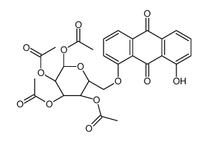 8-Hydroxy-1-(2-O,3-O,4-O,6-O-tetraacetyl-β-D-glucopyranosyloxy)-9,10-anthracenedione Structure