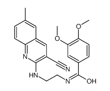 Benzamide, N-[2-[(3-cyano-6-methyl-2-quinolinyl)amino]ethyl]-3,4-dimethoxy- (9CI) structure