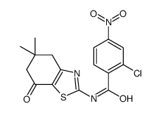 Benzamide, 2-chloro-4-nitro-N-(4,5,6,7-tetrahydro-5,5-dimethyl-7-oxo-2-benzothiazolyl)- (9CI) structure