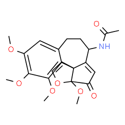 N-[(7S)-5,6,7,9,9a,10a-Hexahydro-1,2,3,9a-tetramethoxy-9-oxobenzo[9,10]heptaleno[2,3-b]oxiren-7-yl]acetamide结构式