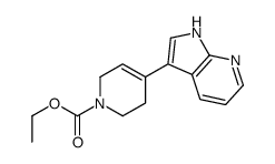 4-(1H-pyrrolo[2,3-b]pyridin-3-yl)-3,6-dihydro-2H-pyridine-1-carboxylic acid ethyl ester结构式