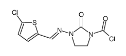 3-(5-chloro-thiophen-2-ylmethyleneamino)-2-oxo-imidazolidine-1-carbonyl chloride Structure