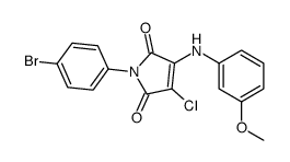 1-(4-bromophenyl)-3-chloro-4-(3-methoxyanilino)pyrrole-2,5-dione结构式