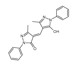 4,4-methine-bis-(3-methyl-1-phenyl-2-pyrazolin-5-one) Structure